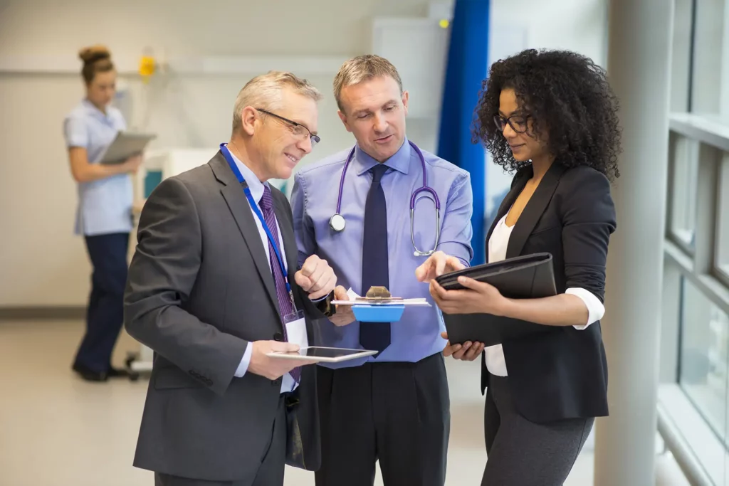 Health Care Managers discussing strategy