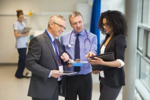 Health Care Managers discussing strategy
