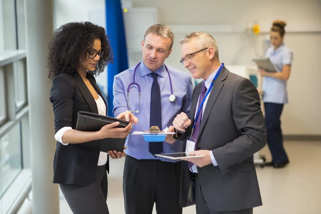 Health Care Managers discussing strategy