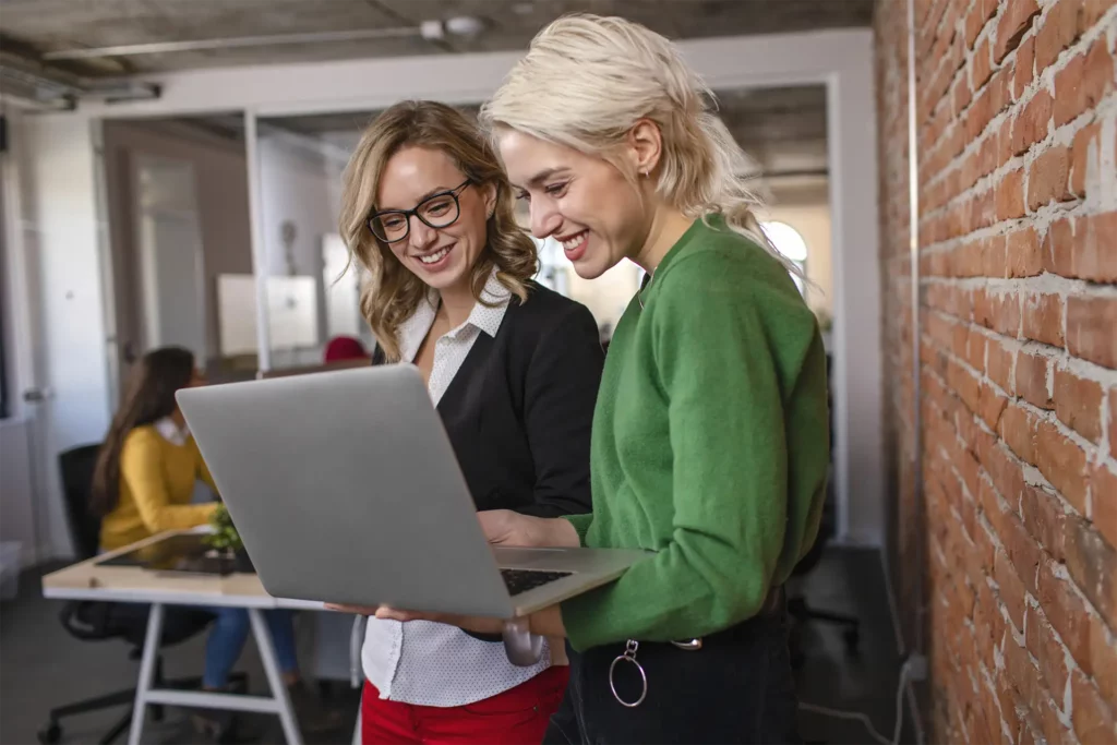 Marketing professionals working together